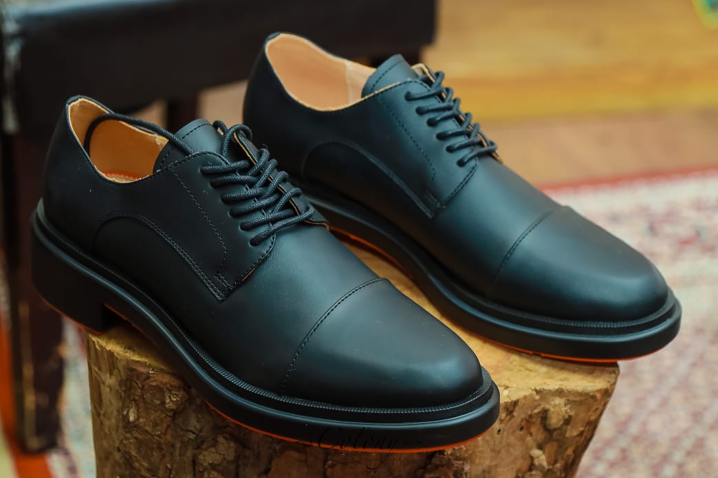 Men's Premium Matt Leather Cap Toe Shoes